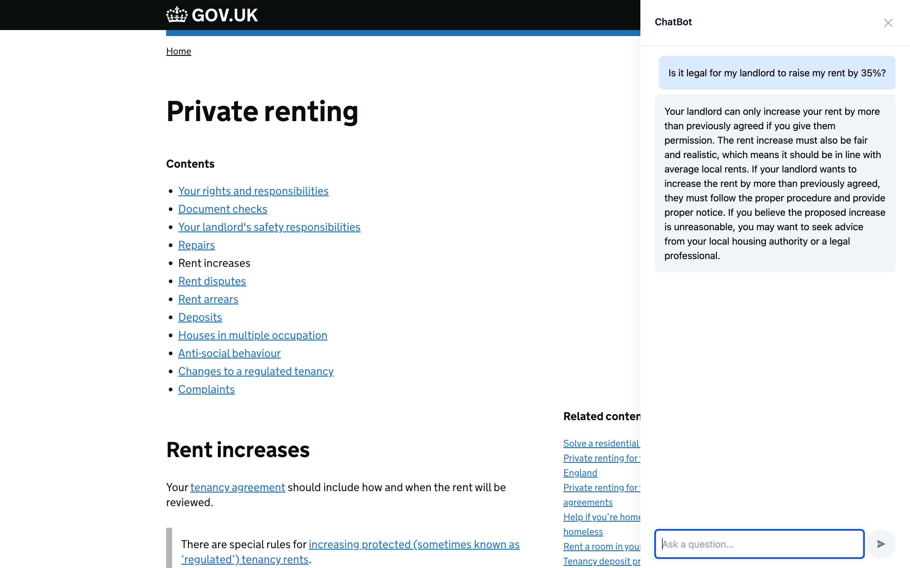 Private renting Rent increases GOV.UK